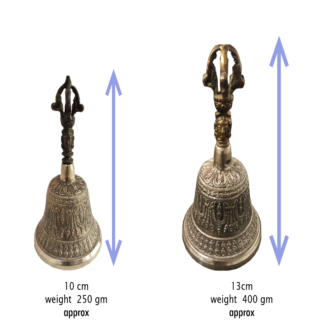 Hand Held Prayer Bell - used in Indian Buddhist and Tibetan Temples